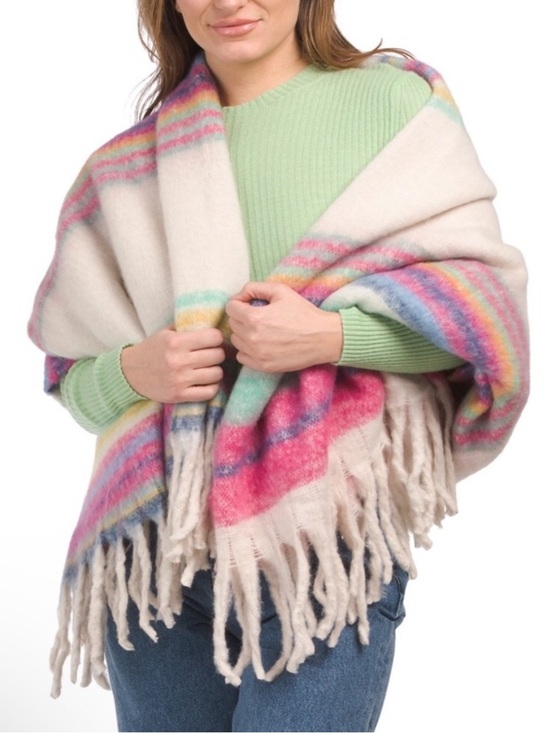 Free People Accessories - Free People Skye Stripe Fringe Scarf
